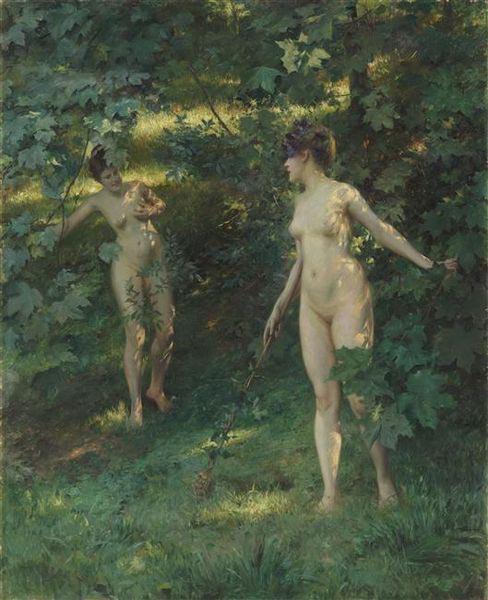 Julius LeBlanc Stewart Nymphes de Nysa oil painting image